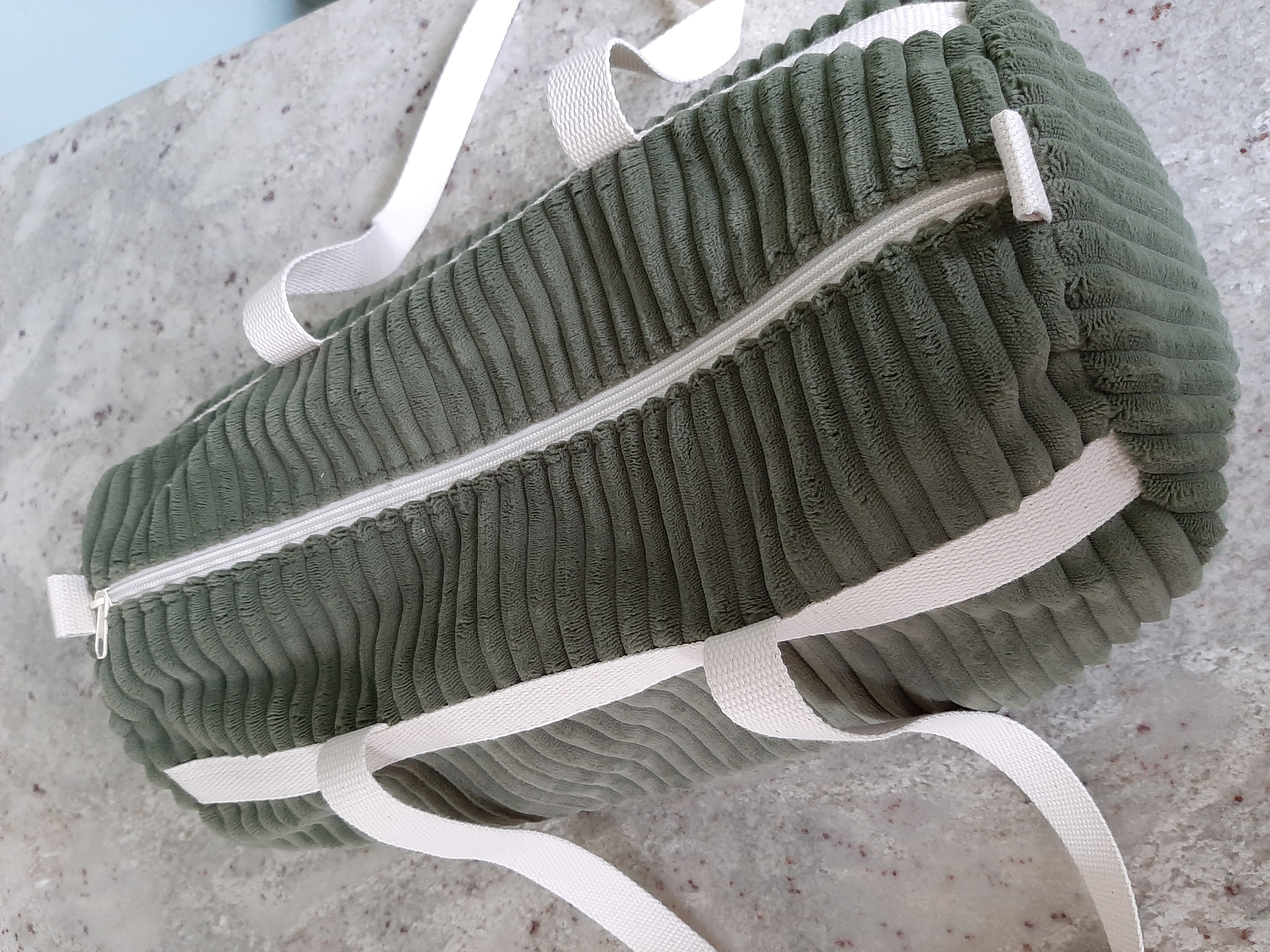 Sac polochon en velours côtelé