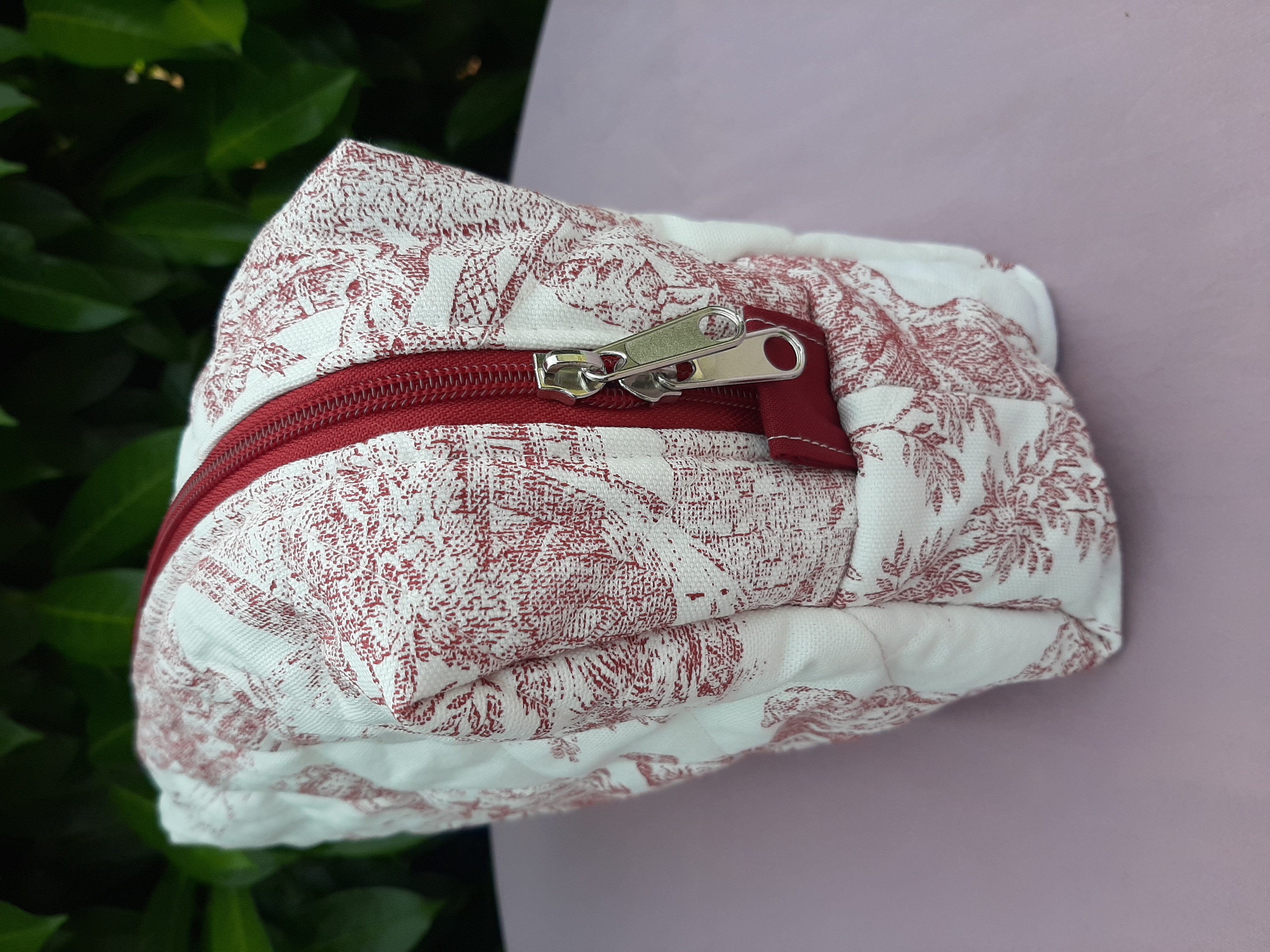 Trousse de toilette toile de jouy 