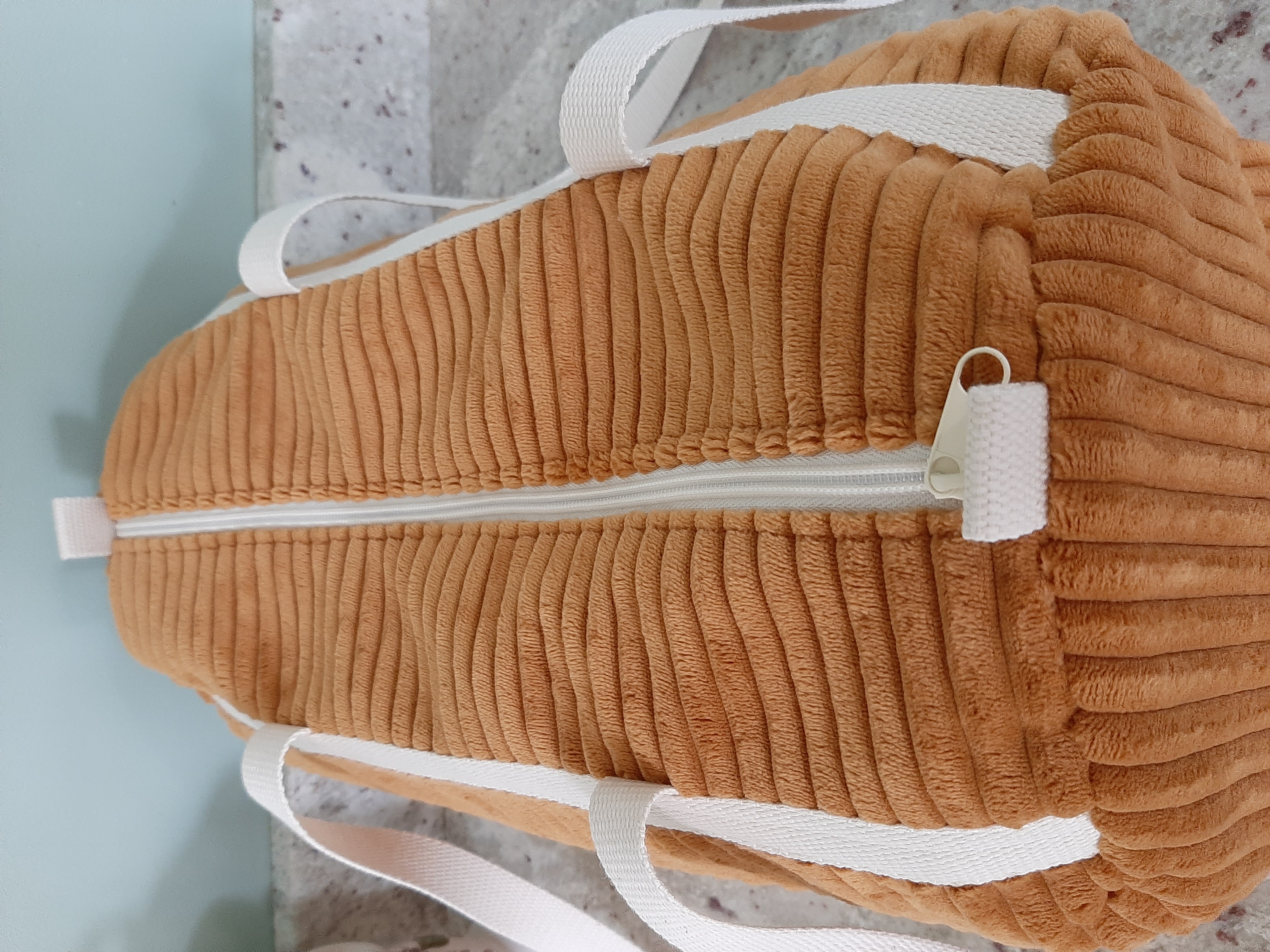 Sac polochon en velours côtelé