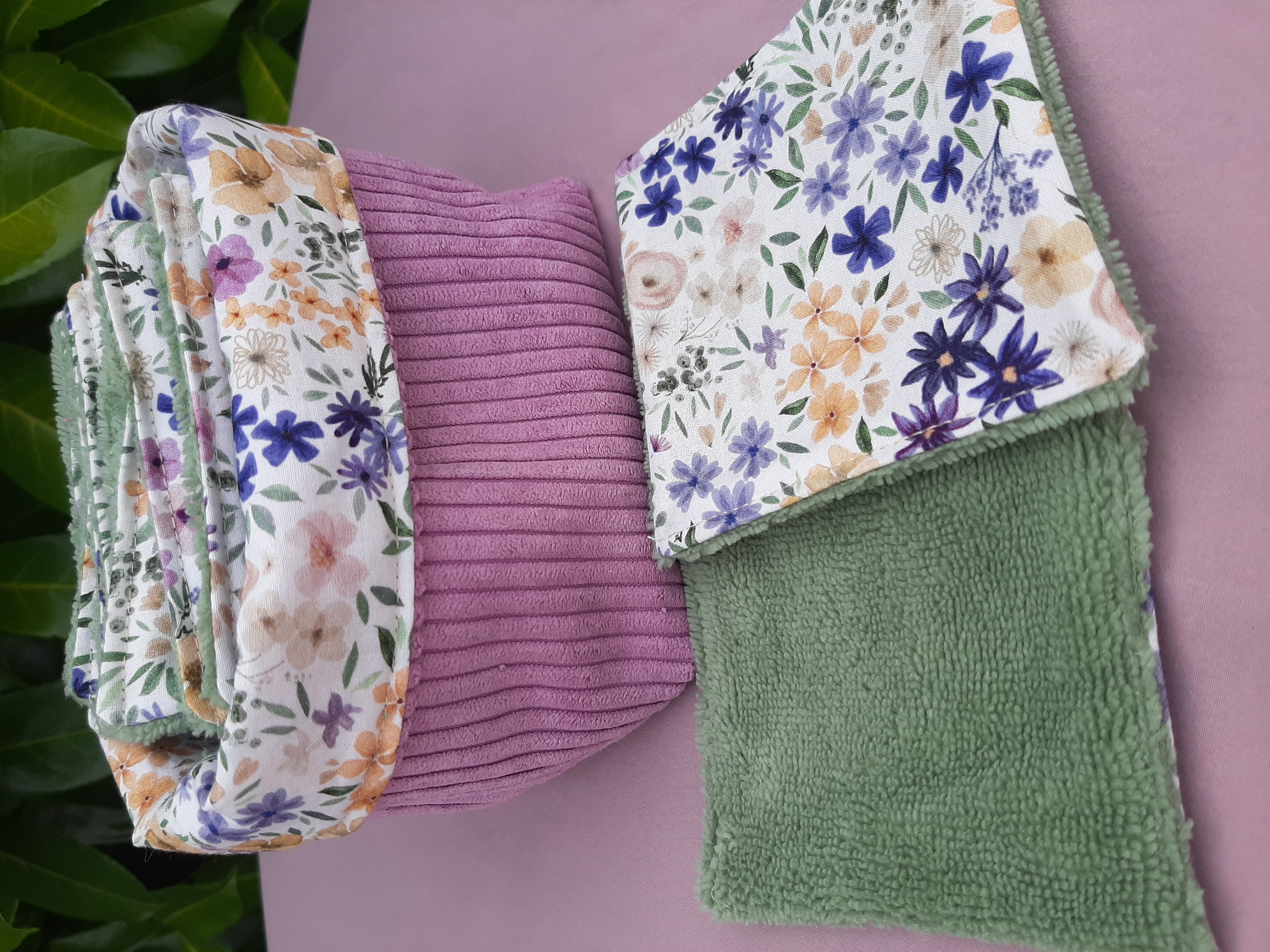 Panier et ses Lingettes démaquillantes réutilisables