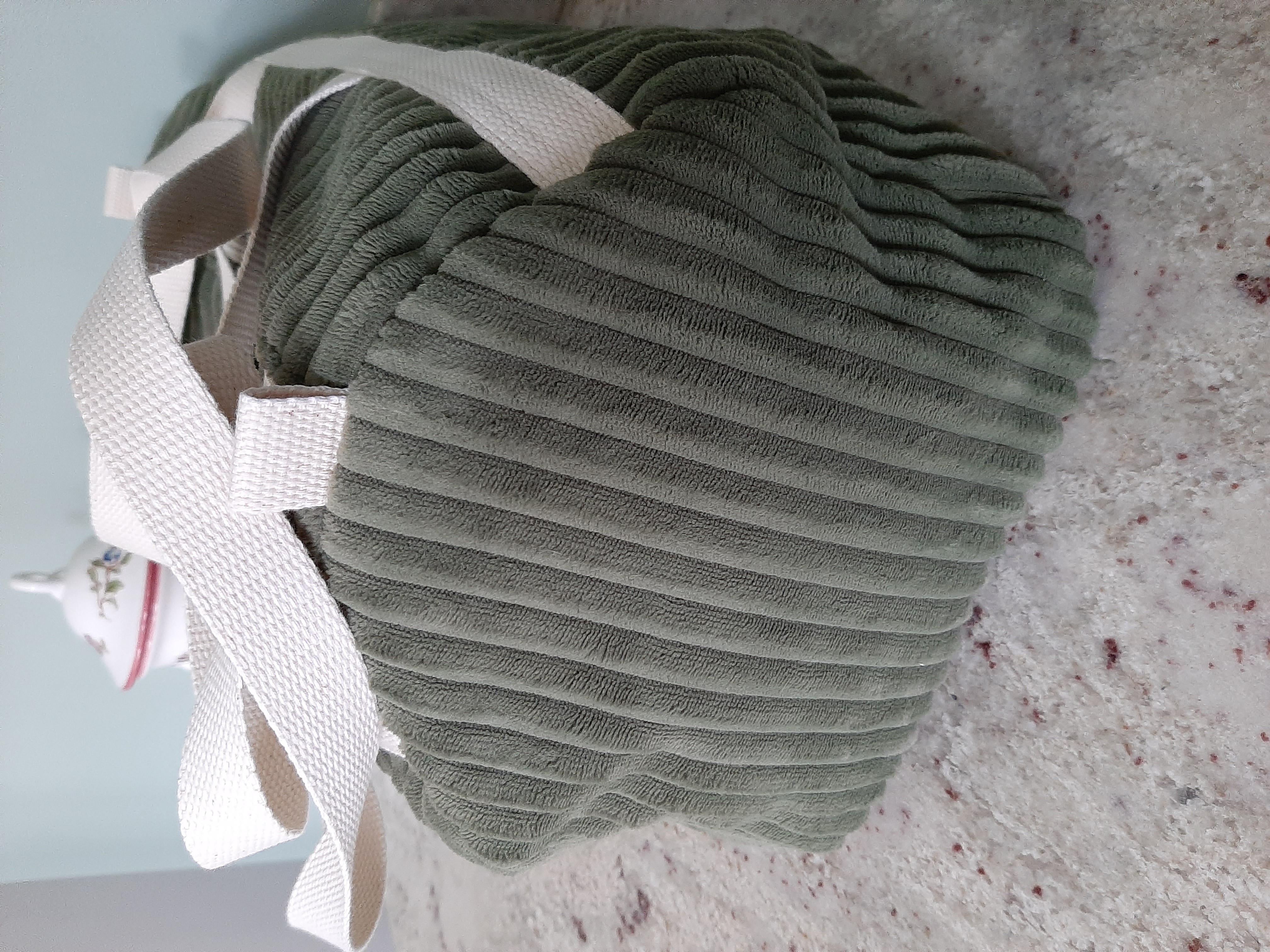 Sac polochon en velours côtelé