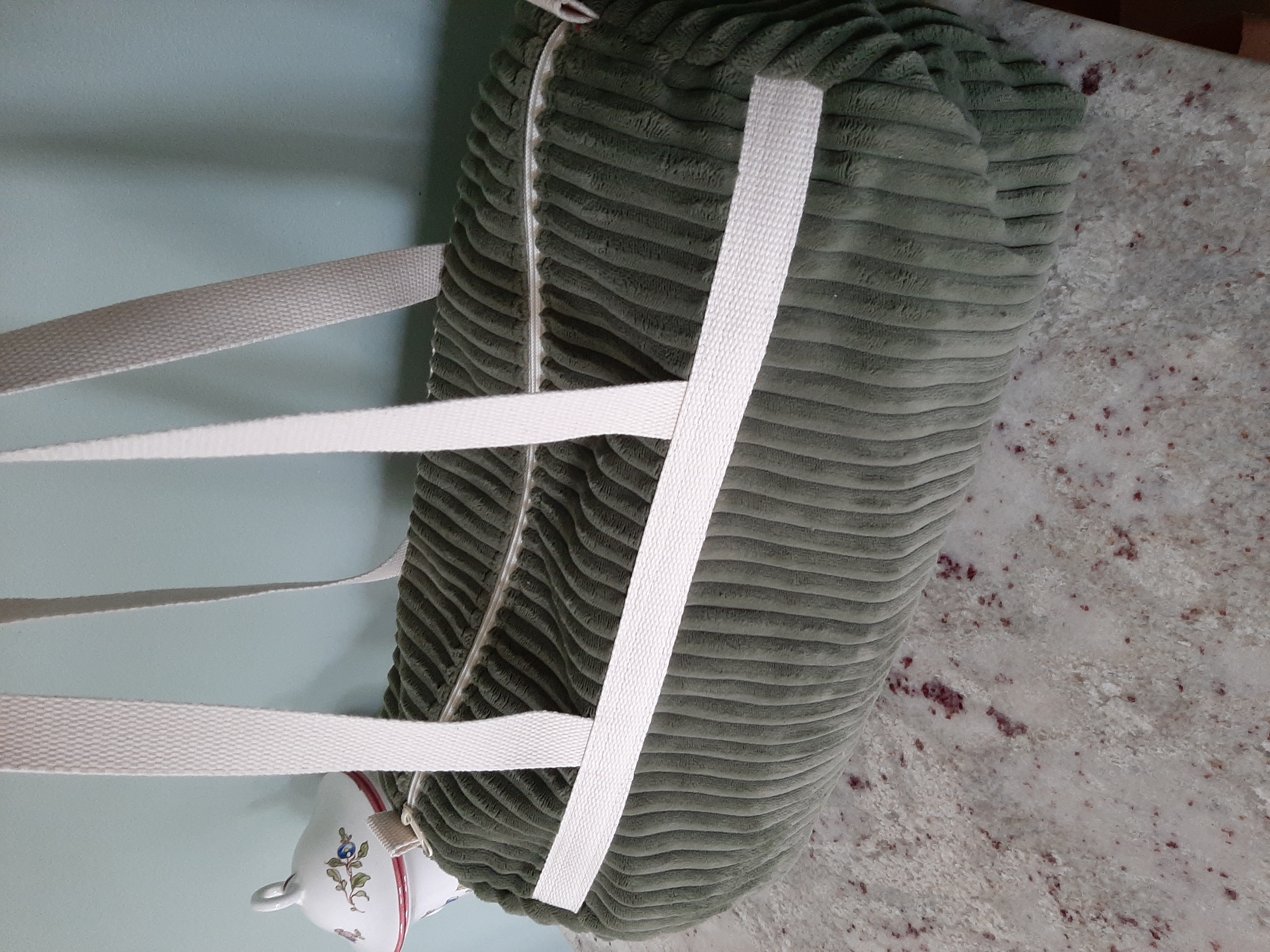 Sac polochon en velours côtelé