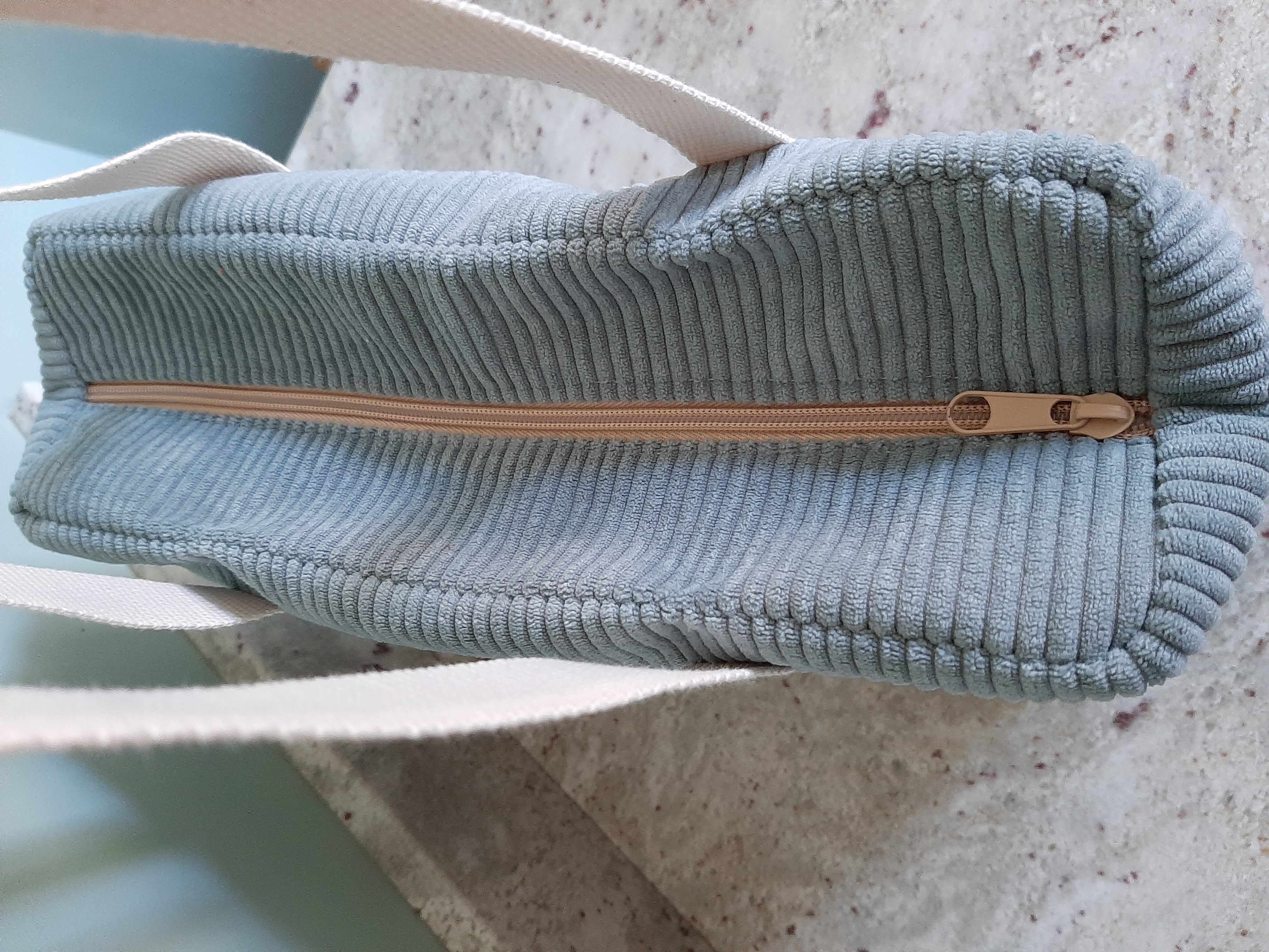 Sac cabas en velours côtelé