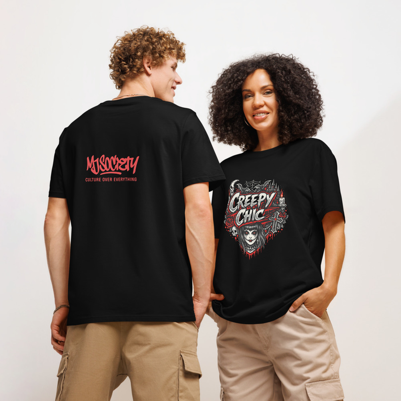 Creepy Chic ribbed neck t-shirt