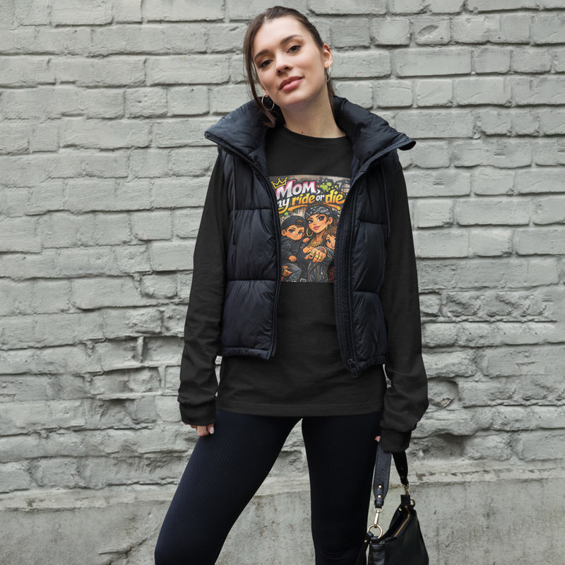 Mom My Ride or Die - Unisex Long Sleeve Tee