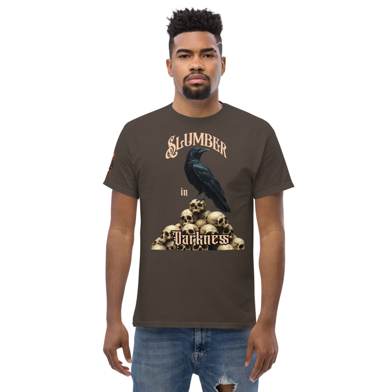 Gothic Horror Crow Skull T-Shirt, Dark Aesthetic Streetwear Tee, Witchy Goth Unisex Graphic Shirt