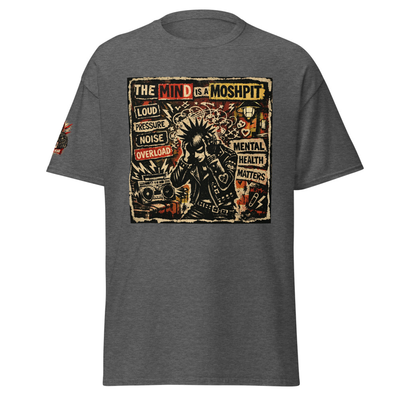 Punk Chaos Graphic Tee, Mental Moshpit Shirt, Mental Health Awareness, Gritty Punk Streetwear, Alt Fashion Gift
