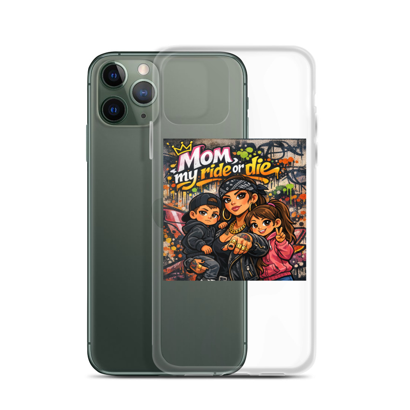 Mom Ride or Die Clear Case for iPhone®