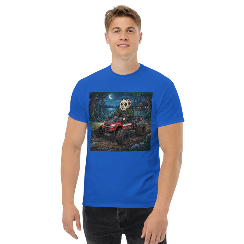 Jason Slasher RC Car Tee, Horror Movie RC Graphic Unisex Shirt, Halloween RC Hobbyist Gift