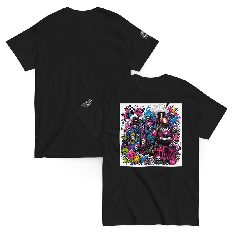Skeleton Dead Express Graphic Tee, Punk Streetwear Shirt, Anarchy Skull Goth Unisex T-Shirt