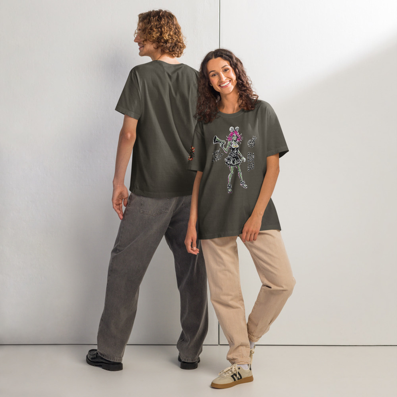 Oversized Punk Teen Spirit Graphic Tee, Zombie Streetwear Shirt, Goth Grunge Skater Unisex T-Shirt