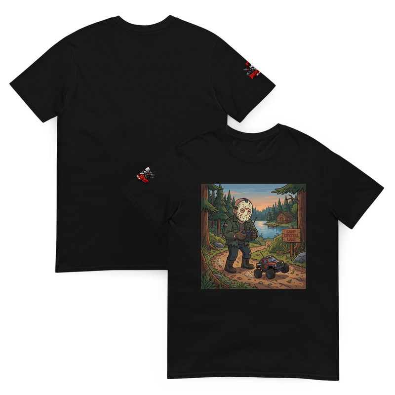 RC Horror Slasher Tee, Jason RC Car Graphic Unisex Shirt, Halloween RC Hobbyist Gift