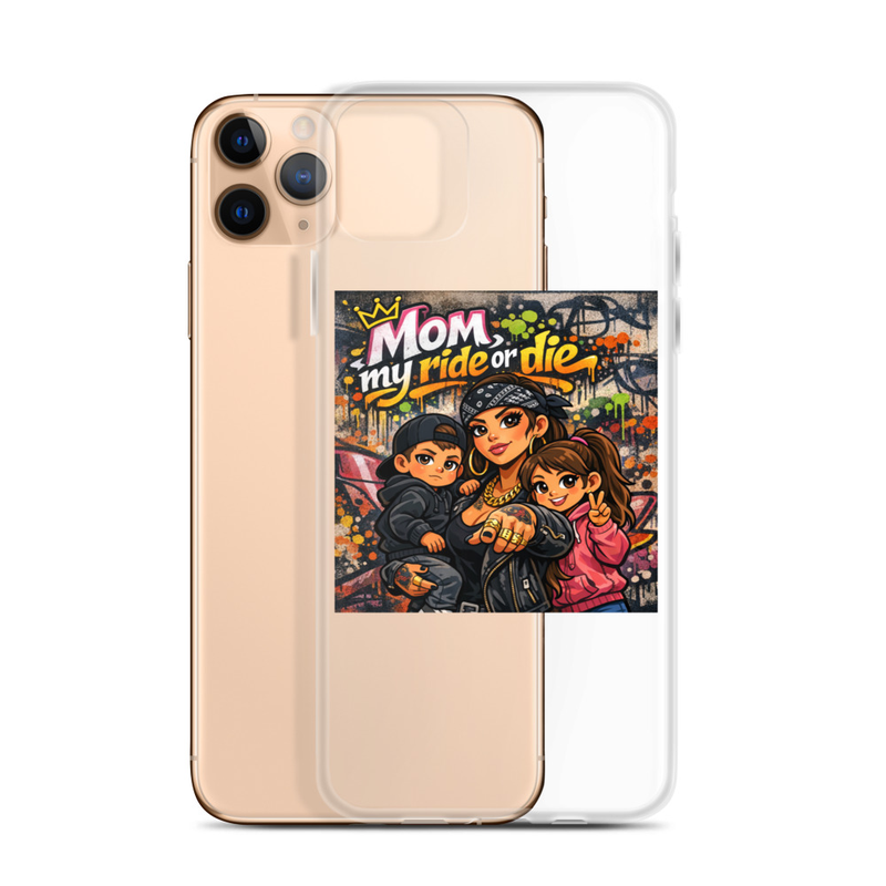 Mom Ride or Die Clear Case for iPhone®