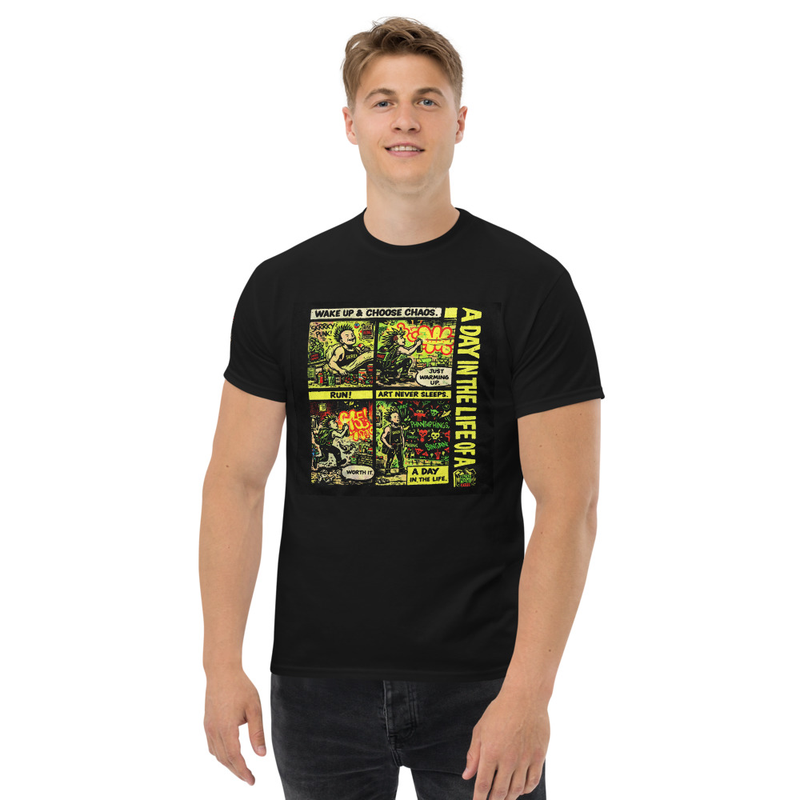 Graffiti Art Shirt, Street Artist Graphic Tee, Urban Streetwear, Spray Paint Punk Zine Style, Gift for Artists