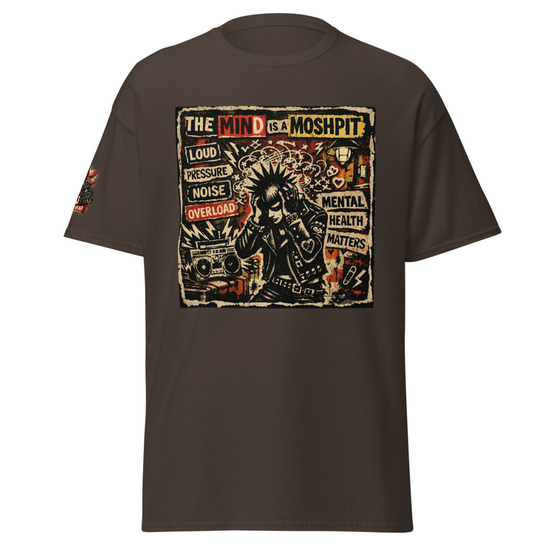 Punk Chaos Graphic Tee, Mental Moshpit Shirt, Mental Health Awareness, Gritty Punk Streetwear, Alt Fashion Gift
