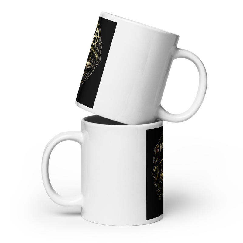 White glossy mug