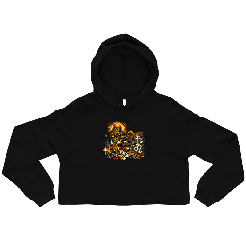 Sekhmet: Balance of the Block - Leo Crop Hoodie