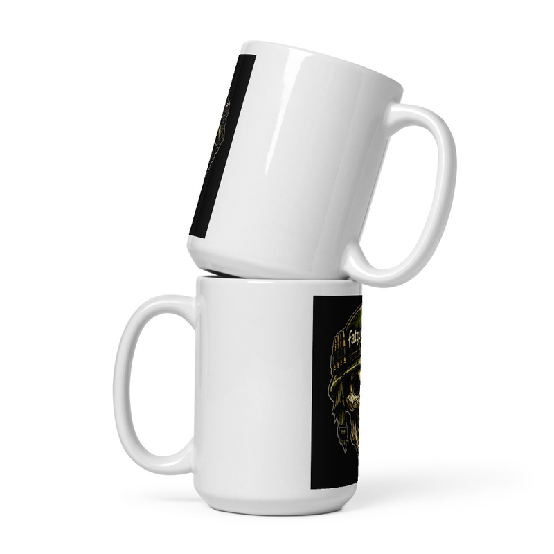 White glossy mug