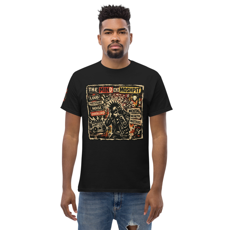 Punk Chaos Graphic Tee, Mental Moshpit Shirt, Mental Health Awareness, Gritty Punk Streetwear, Alt Fashion Gift