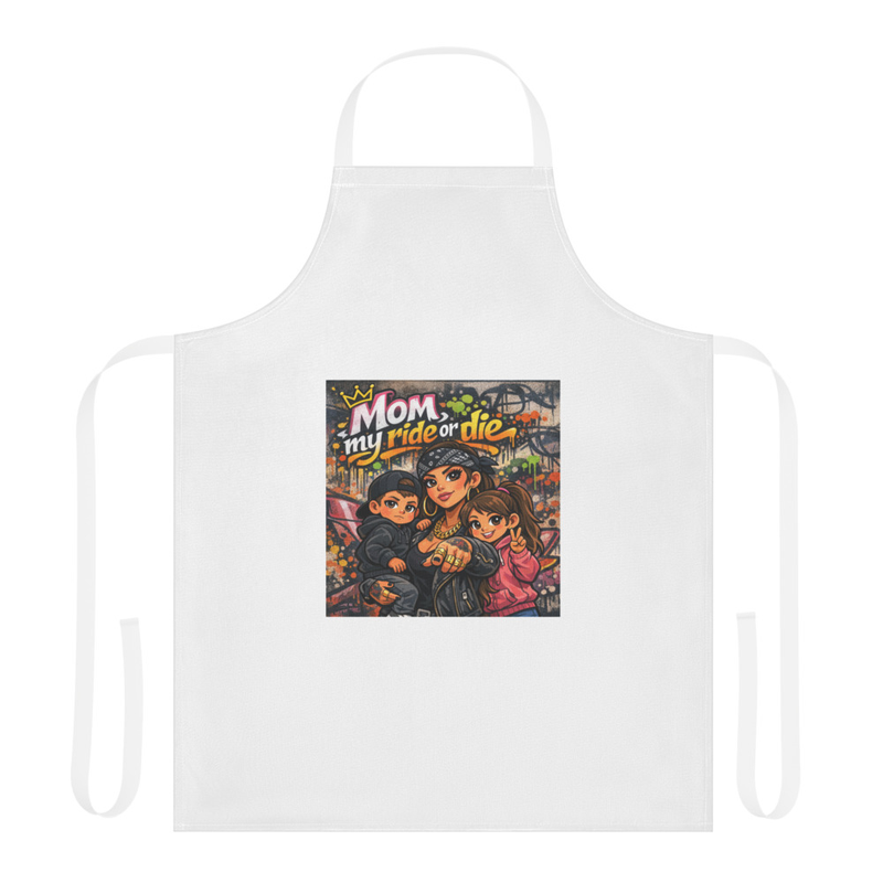 Mom My Ride or Die Strap apron