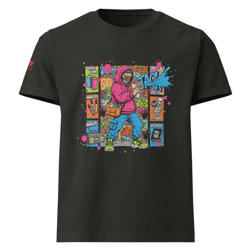 Graffiti Artist Starter Pack Tee, Street Art Comic Graphic, Urban Streetwear Shirt, Spray Can Design, Gift for Artists
