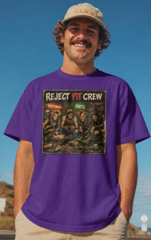 RC Pit Crew graphic tee, funny rc car shirt, punk rc basher streetwear, grunge graphic, rc hobby gift