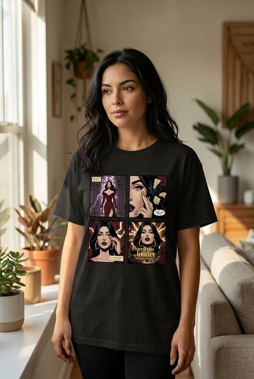 Villana Novela Core Comic Tee, Funny Latina Telenovela Shirt, Latina Villainess Graphic, Chicana Gift, Drama Queen Tee