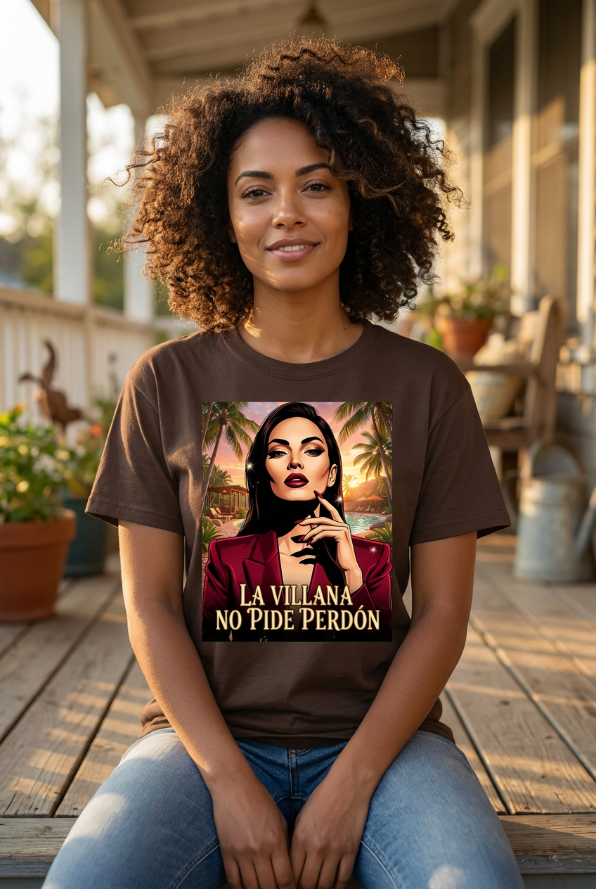 La Villana No Pide Perdon Shirt, Funny Latina Tee, Telenovela Meme Graphic, Hispanic Villain Era Aesthetic, Latina Gift