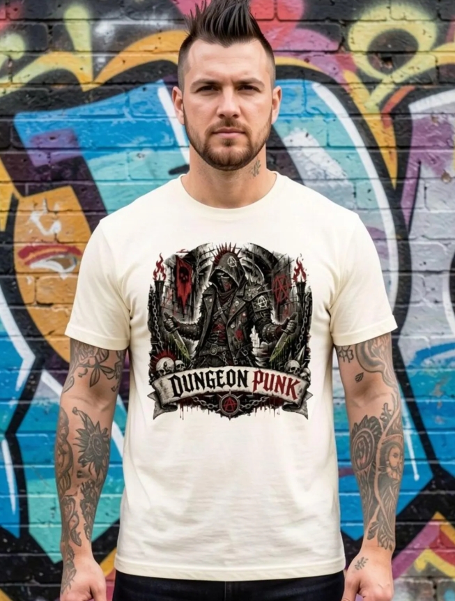 Dungeon Punk Skeleton Rogue T-Shirt, Chaotic Neutral D&D Tee, TTRPG Gamer Apparel