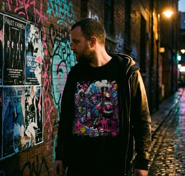 Skeleton Dead Express Graphic Tee, Punk Streetwear Shirt, Anarchy Skull Goth Unisex T-Shirt
