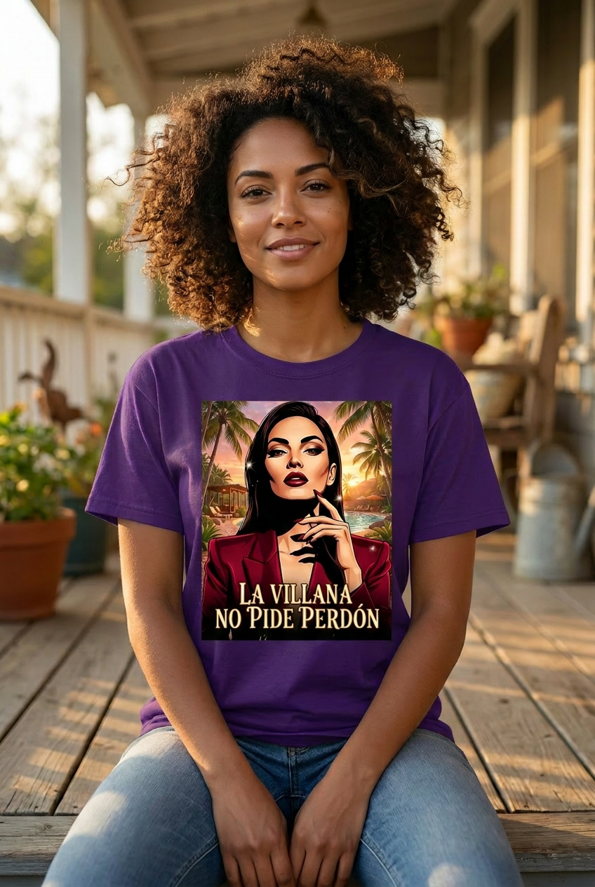 La Villana No Pide Perdon Shirt, Funny Latina Tee, Telenovela Meme Graphic, Hispanic Villain Era Aesthetic, Latina Gift