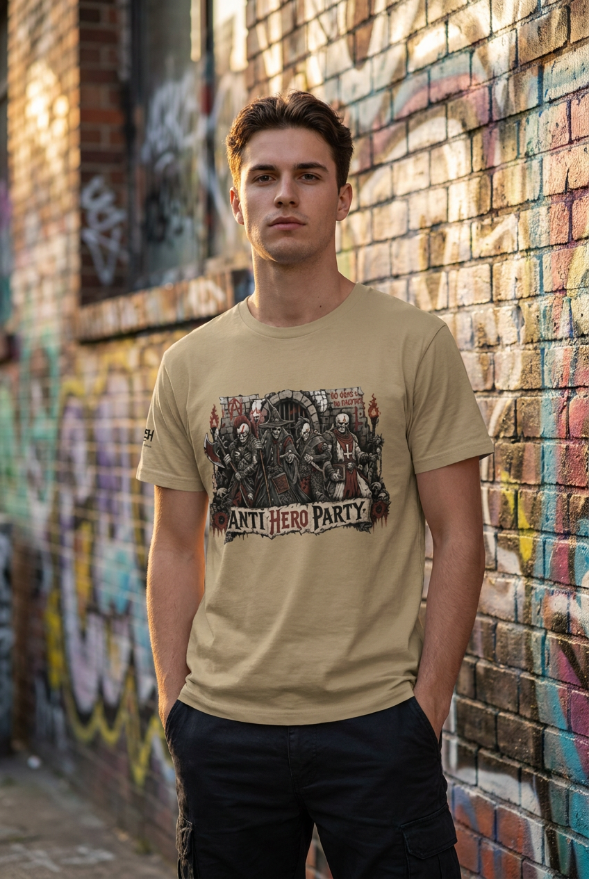 Anti Hero Party Shirt, Punk RPG Squad Tee, Chaotic Adventurer Group Outfit