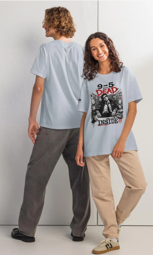 9 to 5 But Dead Inside T-Shirt, Corporate Punk Tee, Funny Office Goth Shirt, Burnout Humor Graphic Tee, Alternative Workwear Shirt