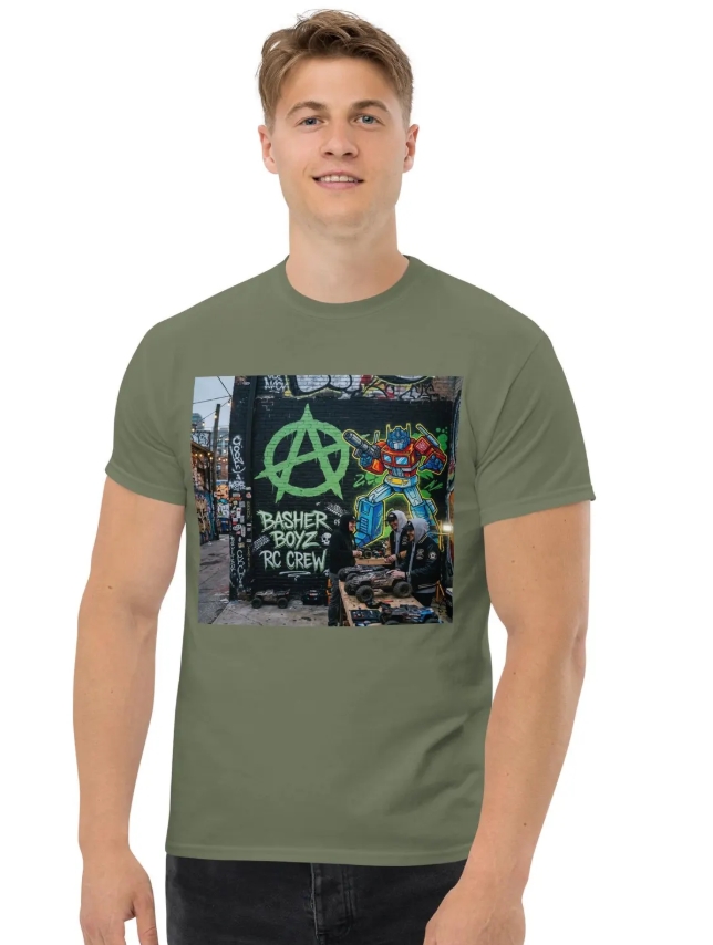 RC Racing Graffiti Mural Anarchy Tee, RC Car Streetwear Graphic Unisex Shirt, RC Hobbyist Gift