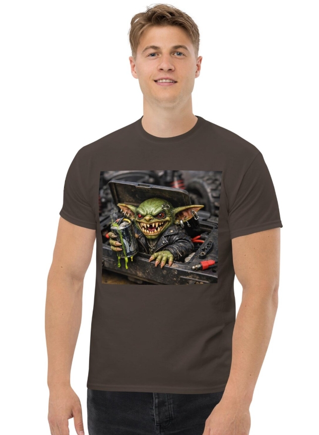 Battery Goblin RC Tee, Funny RC Car Shirt, Gremlin Creature Graphic, Punk Streetwear, RC Hobby Gift for Him