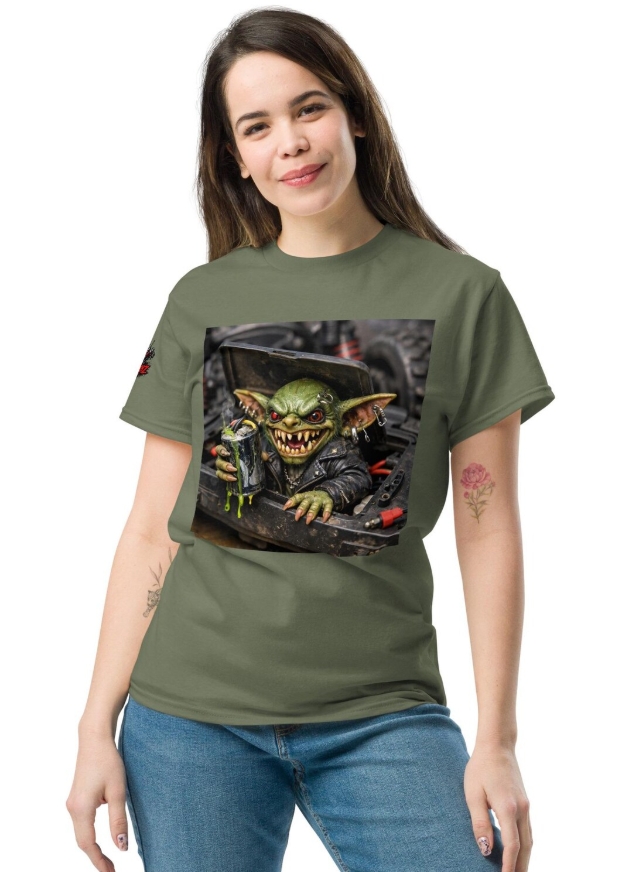 Battery Goblin RC Tee, Funny RC Car Shirt, Gremlin Creature Graphic, Punk Streetwear, RC Hobby Gift for Him