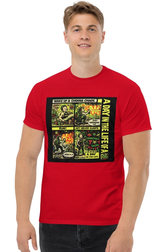 Graffiti Art Shirt, Street Artist Graphic Tee, Urban Streetwear, Spray Paint Punk Zine Style, Gift for Artists