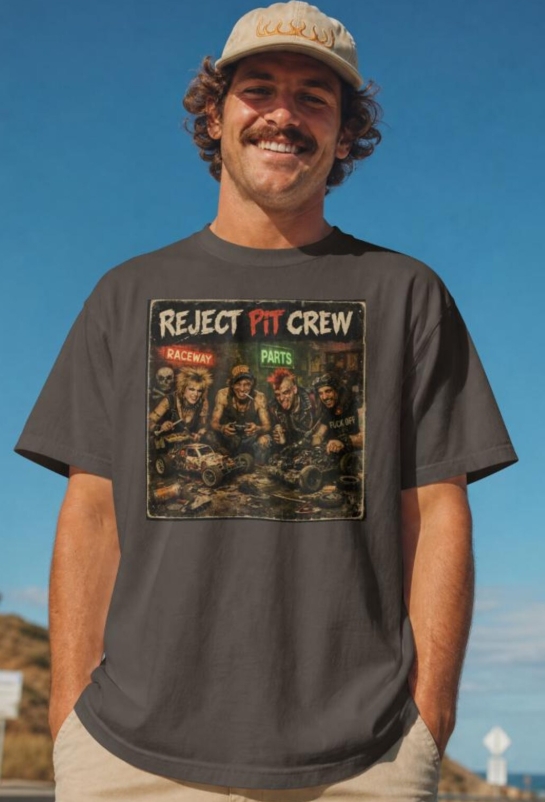 RC Pit Crew graphic tee, funny rc car shirt, punk rc basher streetwear, grunge graphic, rc hobby gift