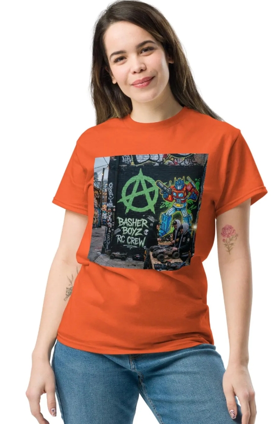 RC Racing Graffiti Mural Anarchy Tee, RC Car Streetwear Graphic Unisex Shirt, RC Hobbyist Gift
