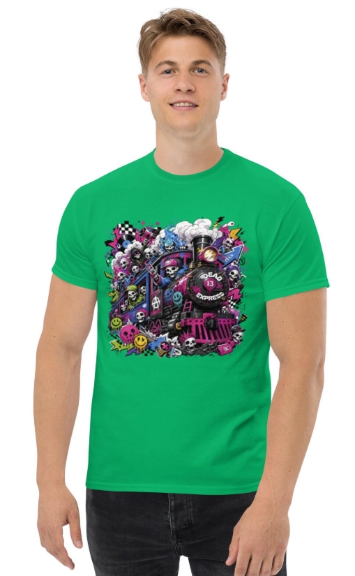 Skeleton Dead Express Graphic Tee, Punk Streetwear Shirt, Anarchy Skull Goth Unisex T-Shirt