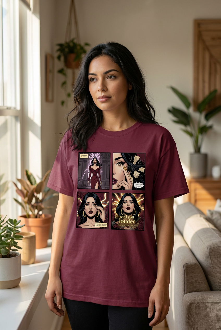 Villana Novela Core Comic Tee, Funny Latina Telenovela Shirt, Latina Villainess Graphic, Chicana Gift, Drama Queen Tee