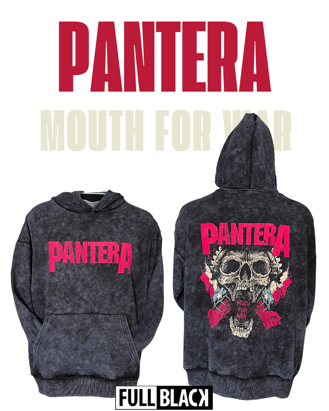 Pantera Mouth for War Oversize Hoodie (Retro)