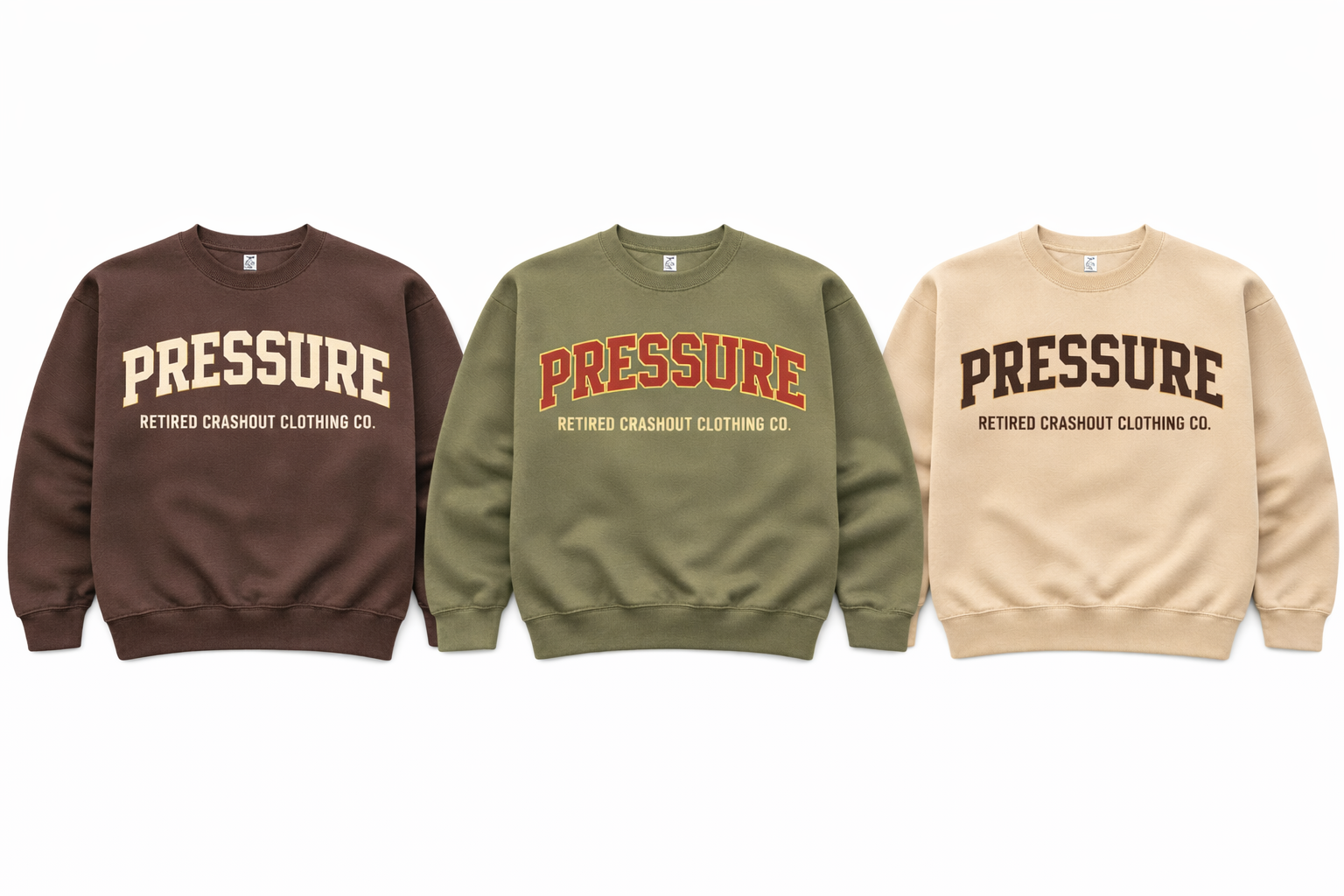 Pressure Crewneck Sweatshirts - Unisex Colors