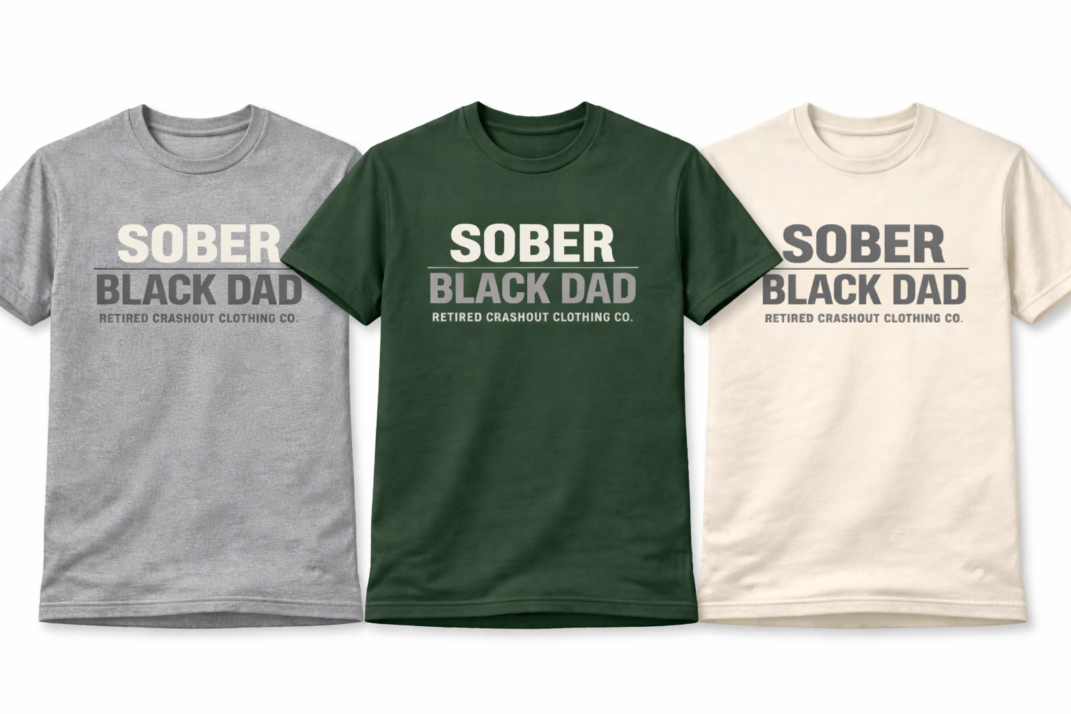 Sober Black Dad T-Shirt