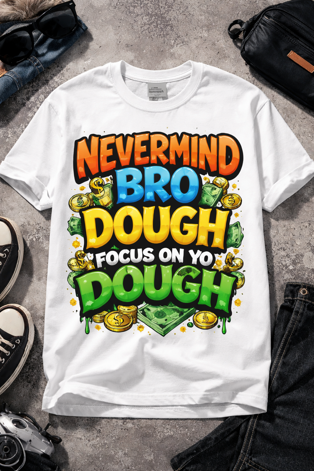 Nevermind Graphic Tee - Multi-colored