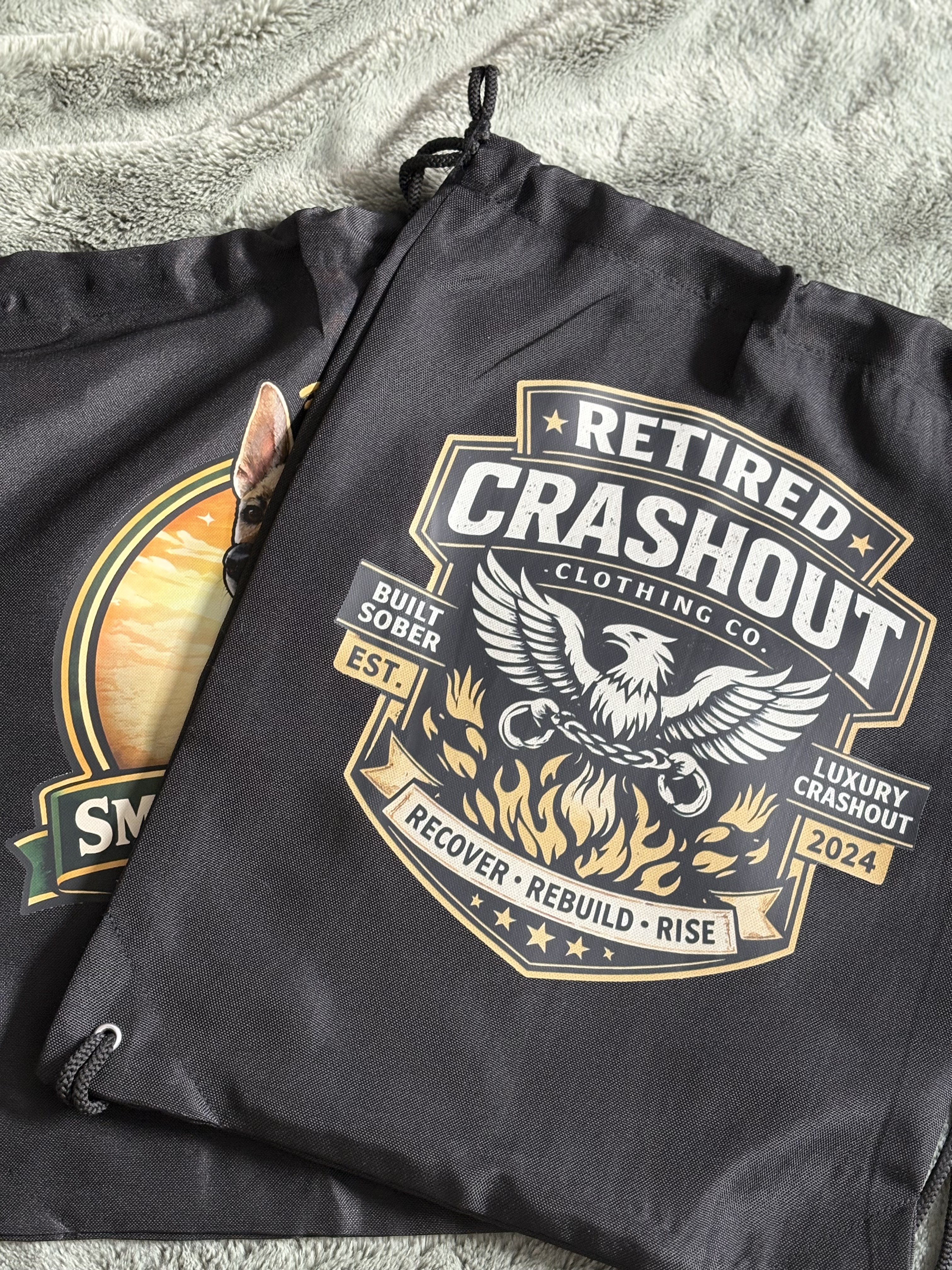 Retired Crashout Drawstring Back Pack
