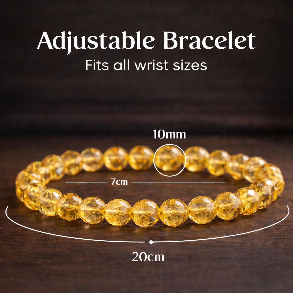 Natural Citrine Faceted Bracelet 