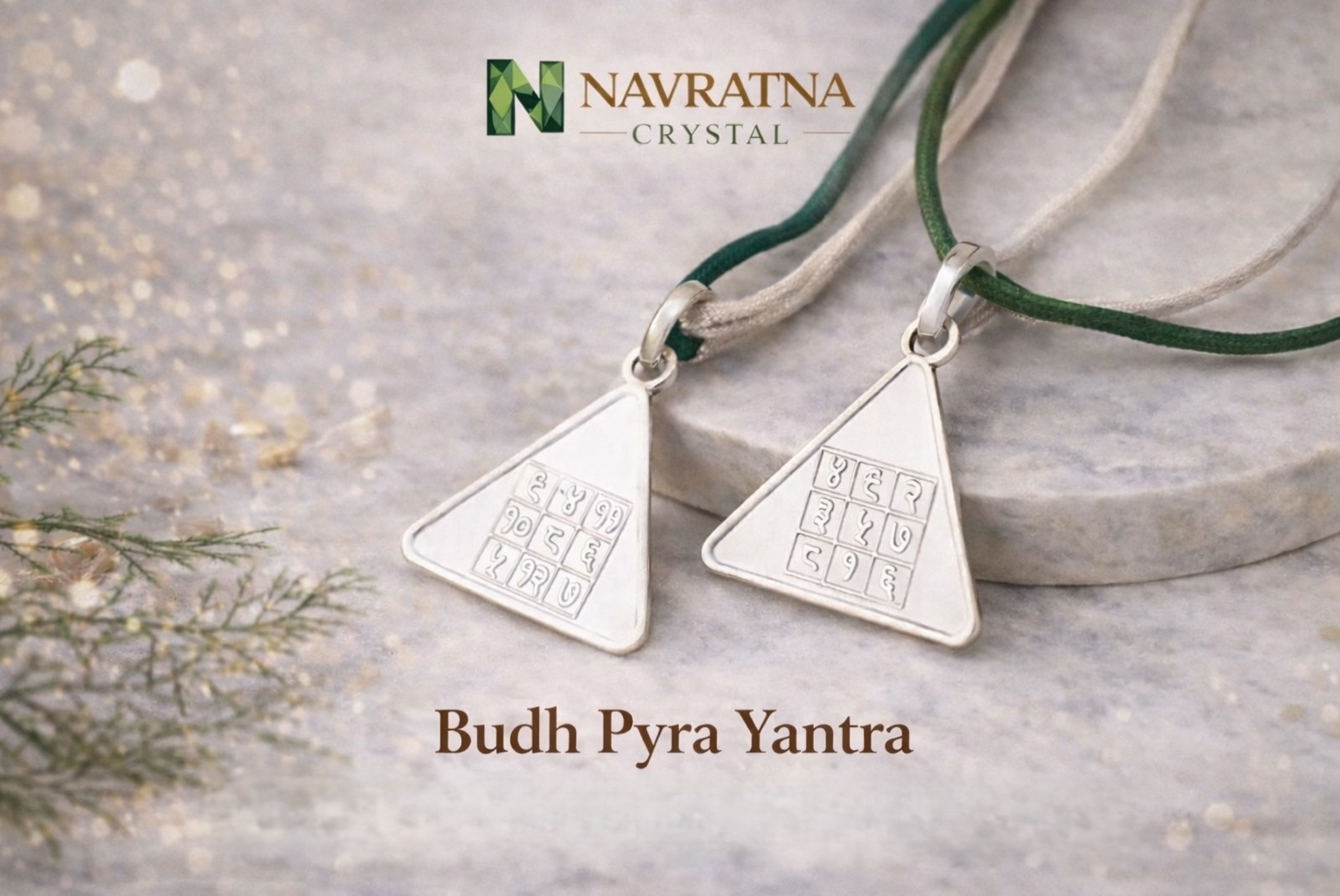 Budh Pyra Yantra Pendant In Pure Silver | Energized & Activated