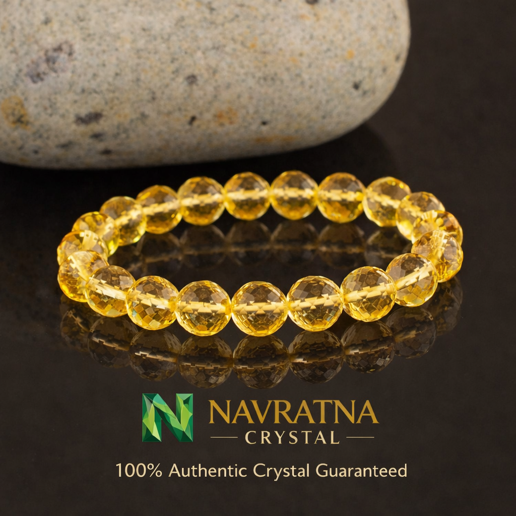 Natural Citrine Faceted Bracelet 