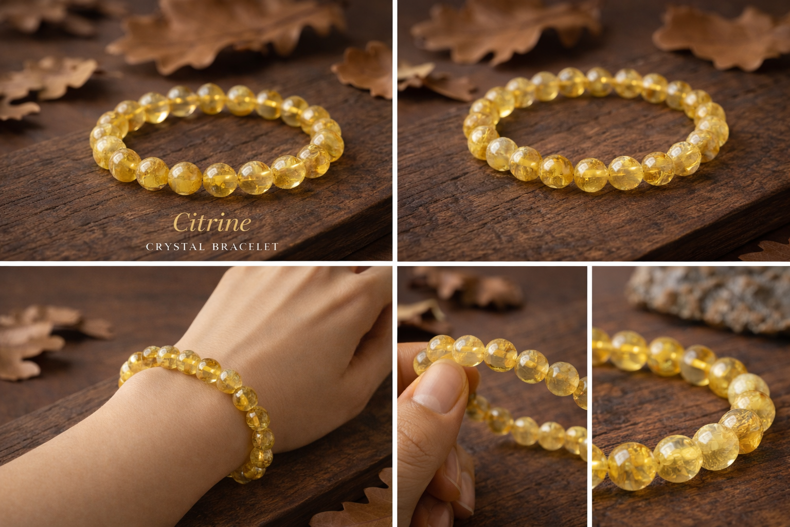 Natural Citrine Faceted Bracelet 